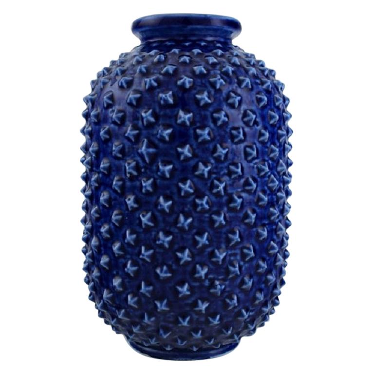 Gunnar Nylund for Rörstrand, Chamotte Vase in Glazed Ceramics with Spiky Surface