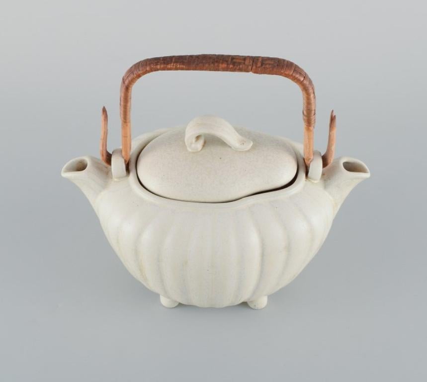 Scandinavian Modern Gunnar Nylund for Rörstrand. Double jug in glazed ceramic.  For Sale