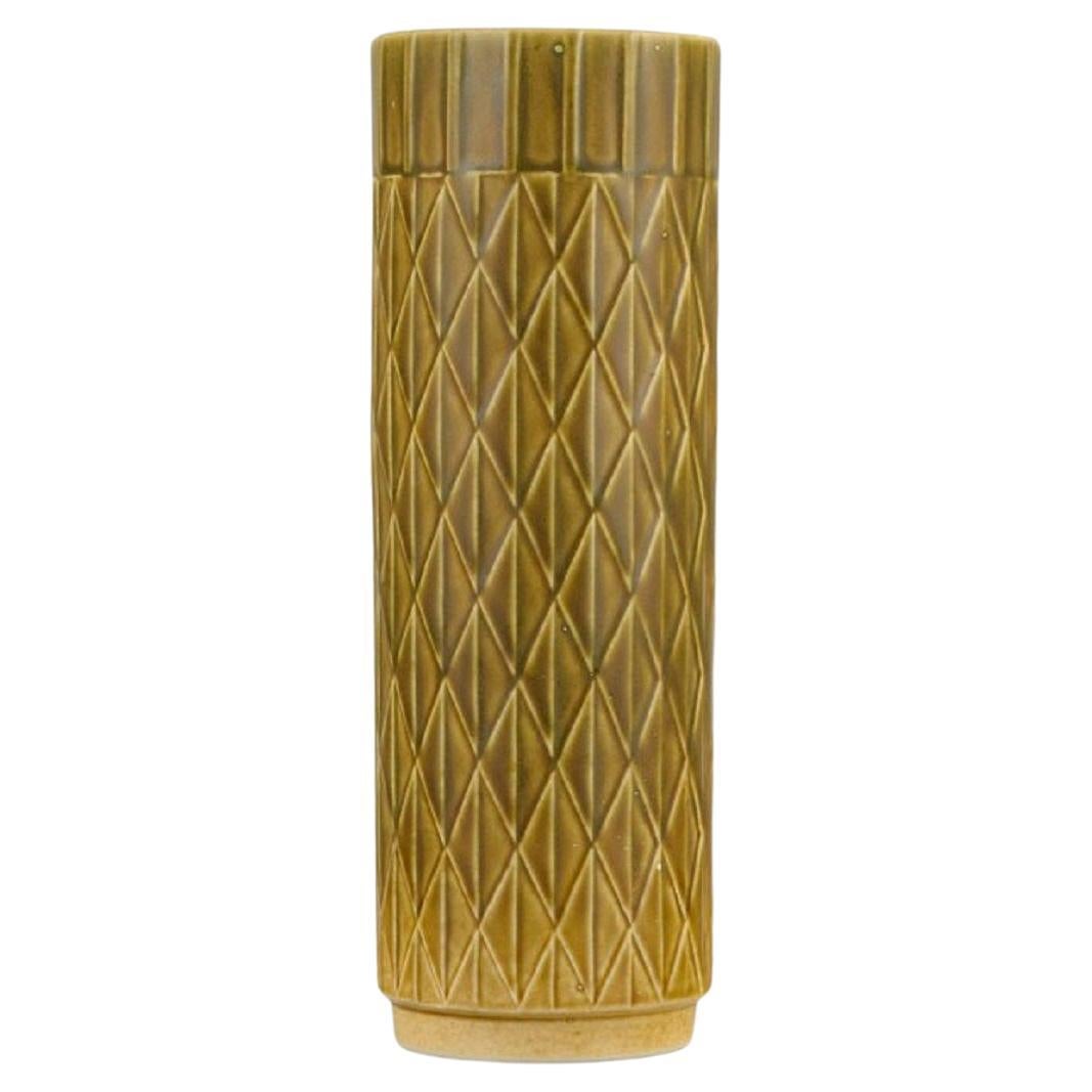 Gunnar Nylund for Rörstrand, "Eterna" Cylindrical Ceramic Vase For Sale