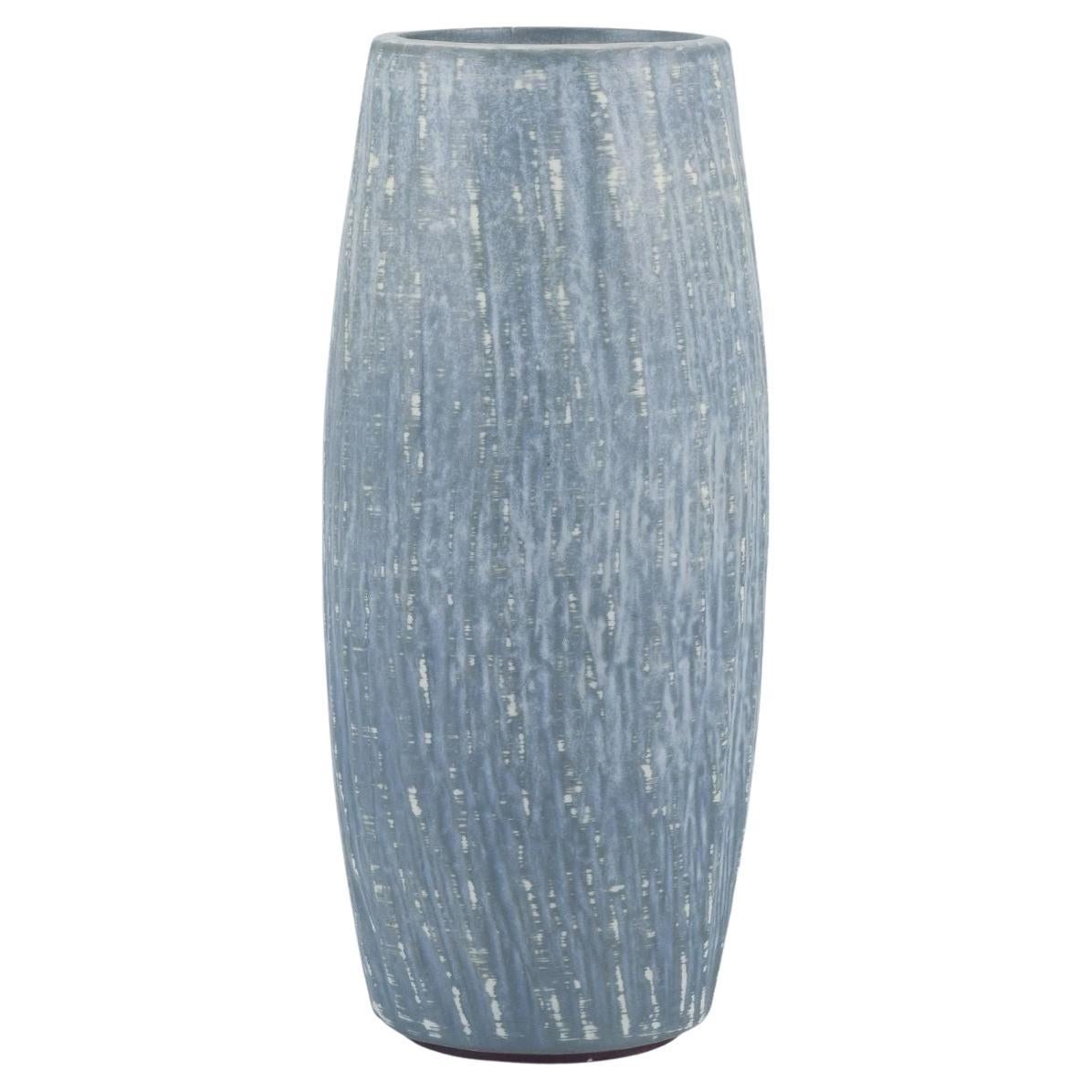 Gunnar Nylund pour Rörstrand. Grand vase en céramique. Émaillée dans les tons bleus et gris