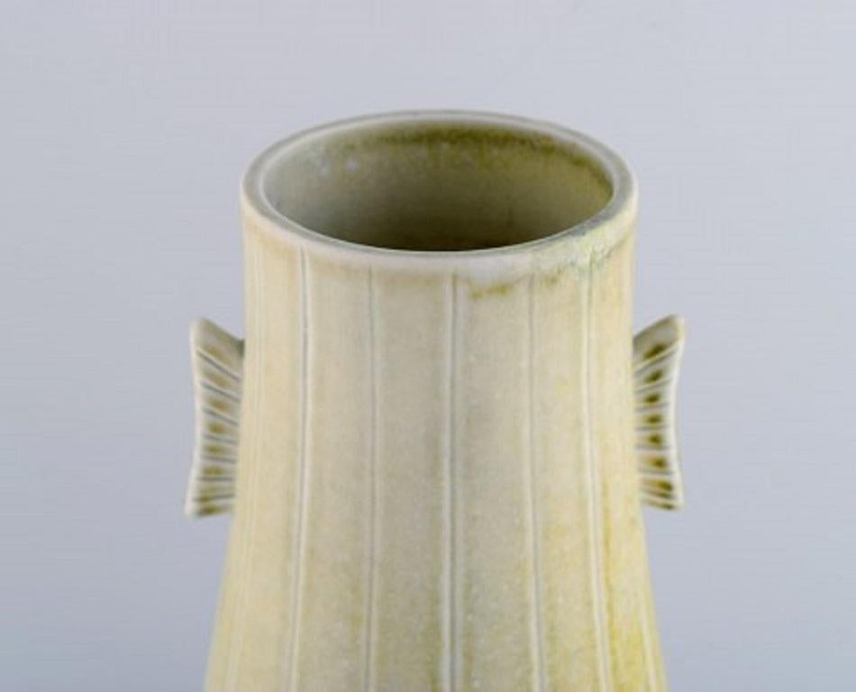 Scandinavian Modern Gunnar Nylund for Rörstrand, Large Rare Unique Air Force Vase, Mid-20th C. For Sale