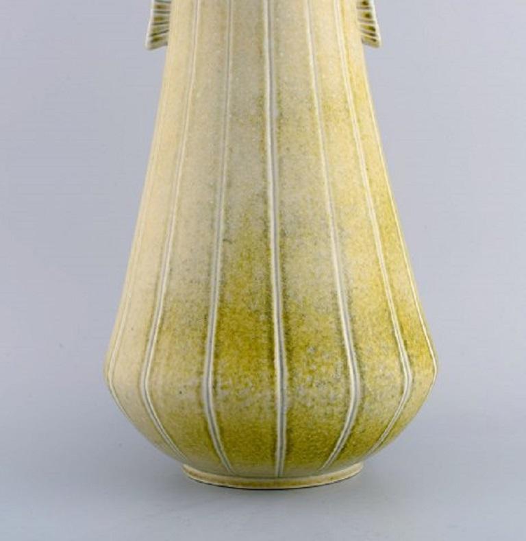 Glazed Gunnar Nylund for Rörstrand, Large Rare Unique Air Force Vase, Mid-20th C. For Sale