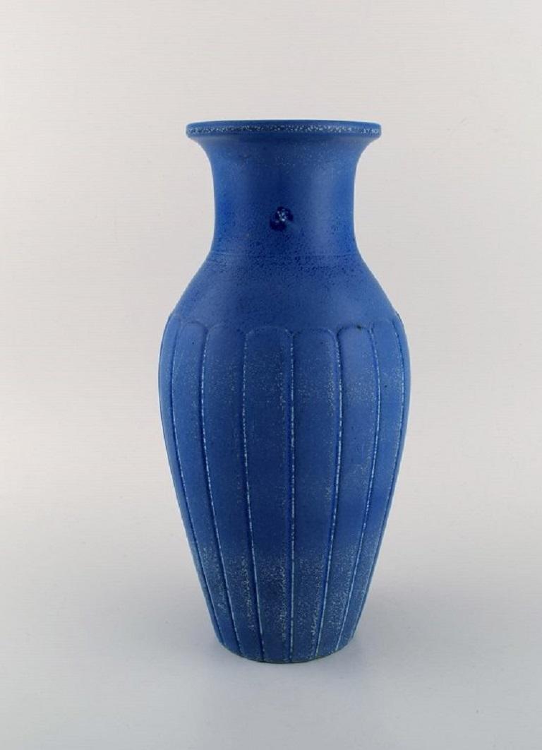 Scandinavian Modern Gunnar Nylund for Rörstrand, Large Vase in Glazed Ceramics, 1950's For Sale