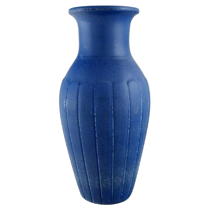 Große Vase aus glasierter Keramik von Gunnar Nylund für Rrstrand, 1950er Jahre