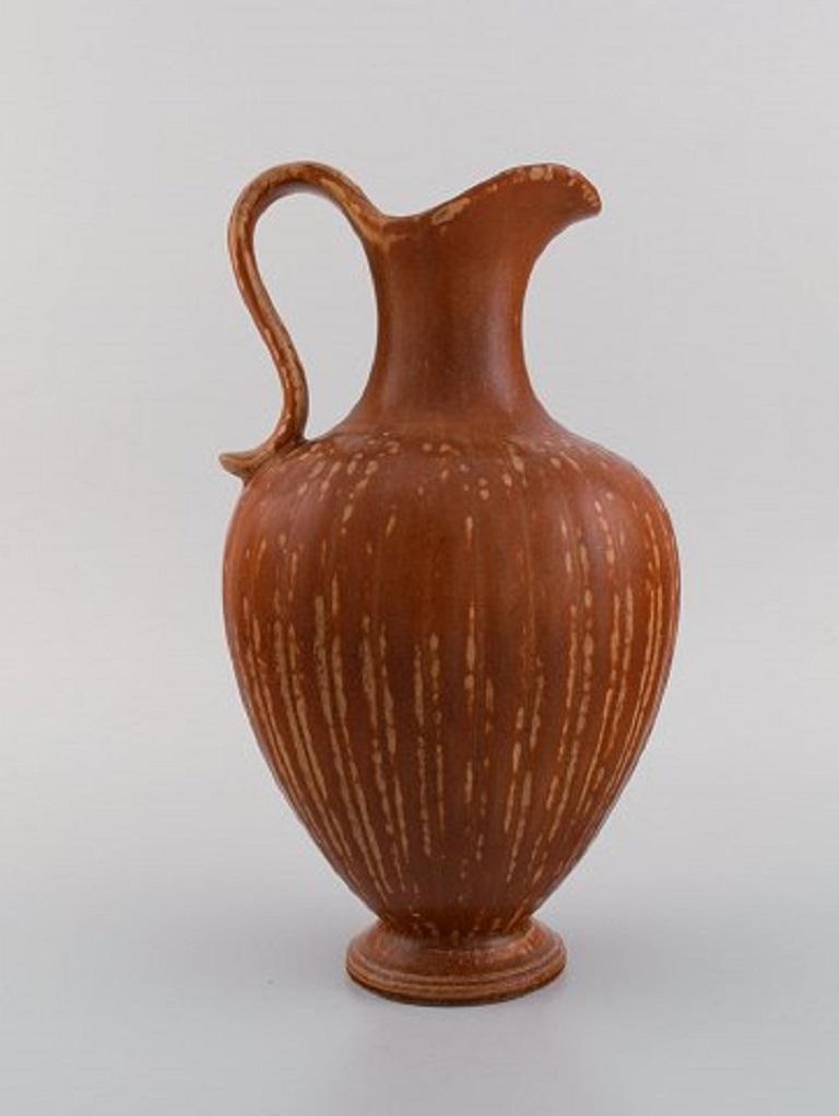 Gunnar Nylund for Rörstrand, Large Vase with Handle in Glazed Stoneware In Excellent Condition For Sale In Copenhagen, DK