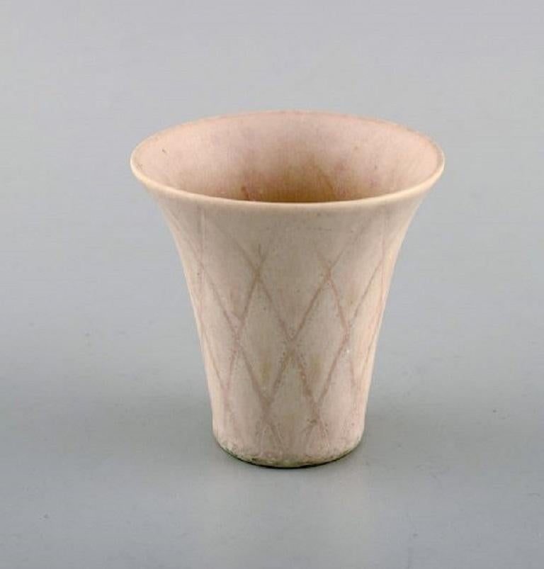 Scandinavian Modern Gunnar Nylund for Rörstrand, Miniature Vase in Glazed Ceramics, 1950s