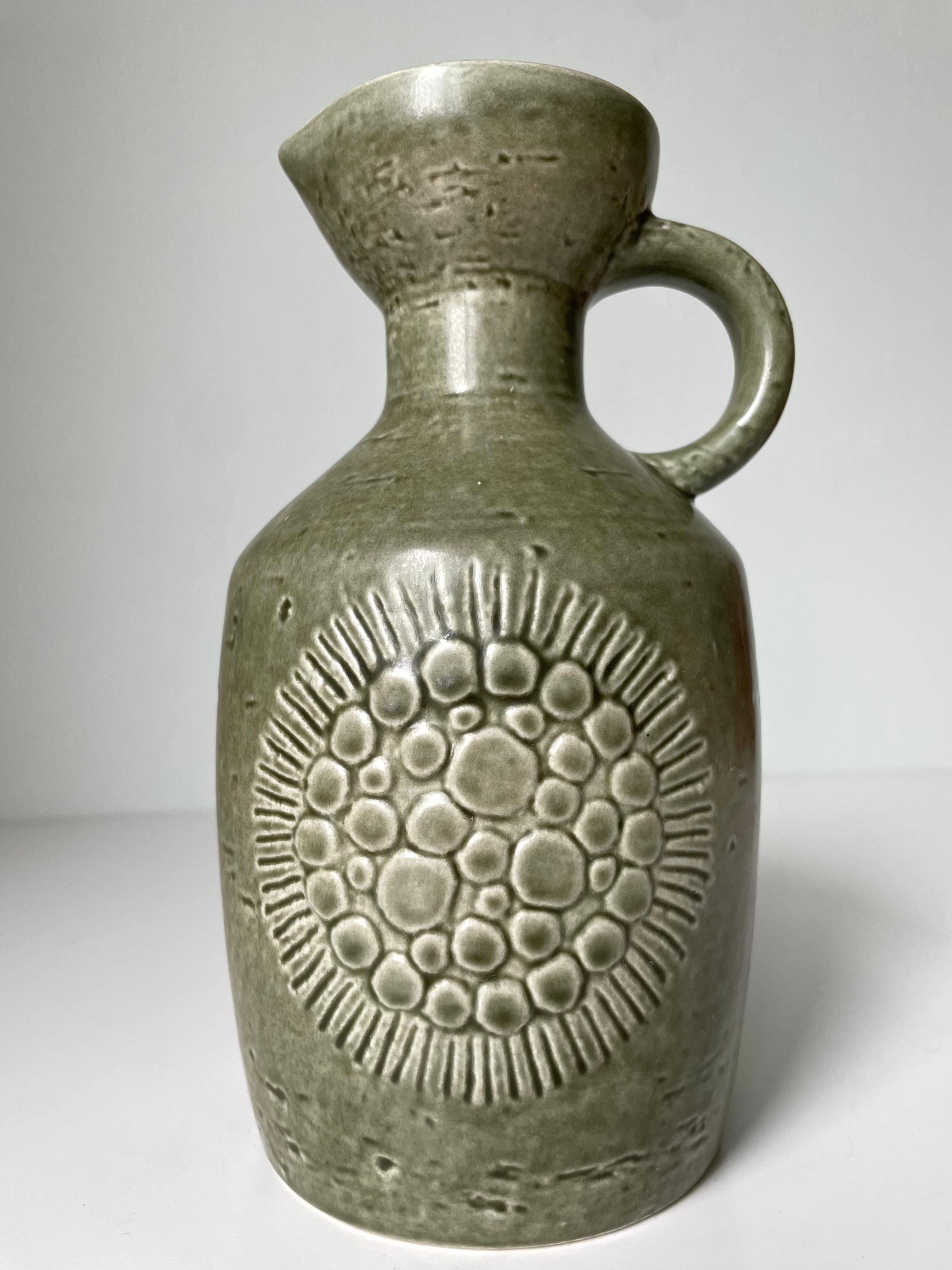 Gunnar Nylund for Rörstrand Olive Green Zenit Vase, 1960s For Sale 5