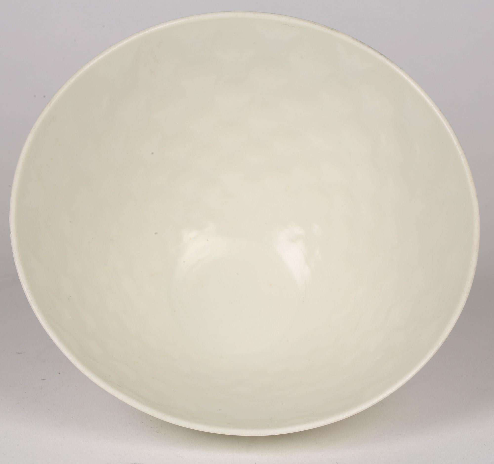 Art Deco Gunnar Nylund for Rörstrand Porcelain Crown Window Bowl For Sale
