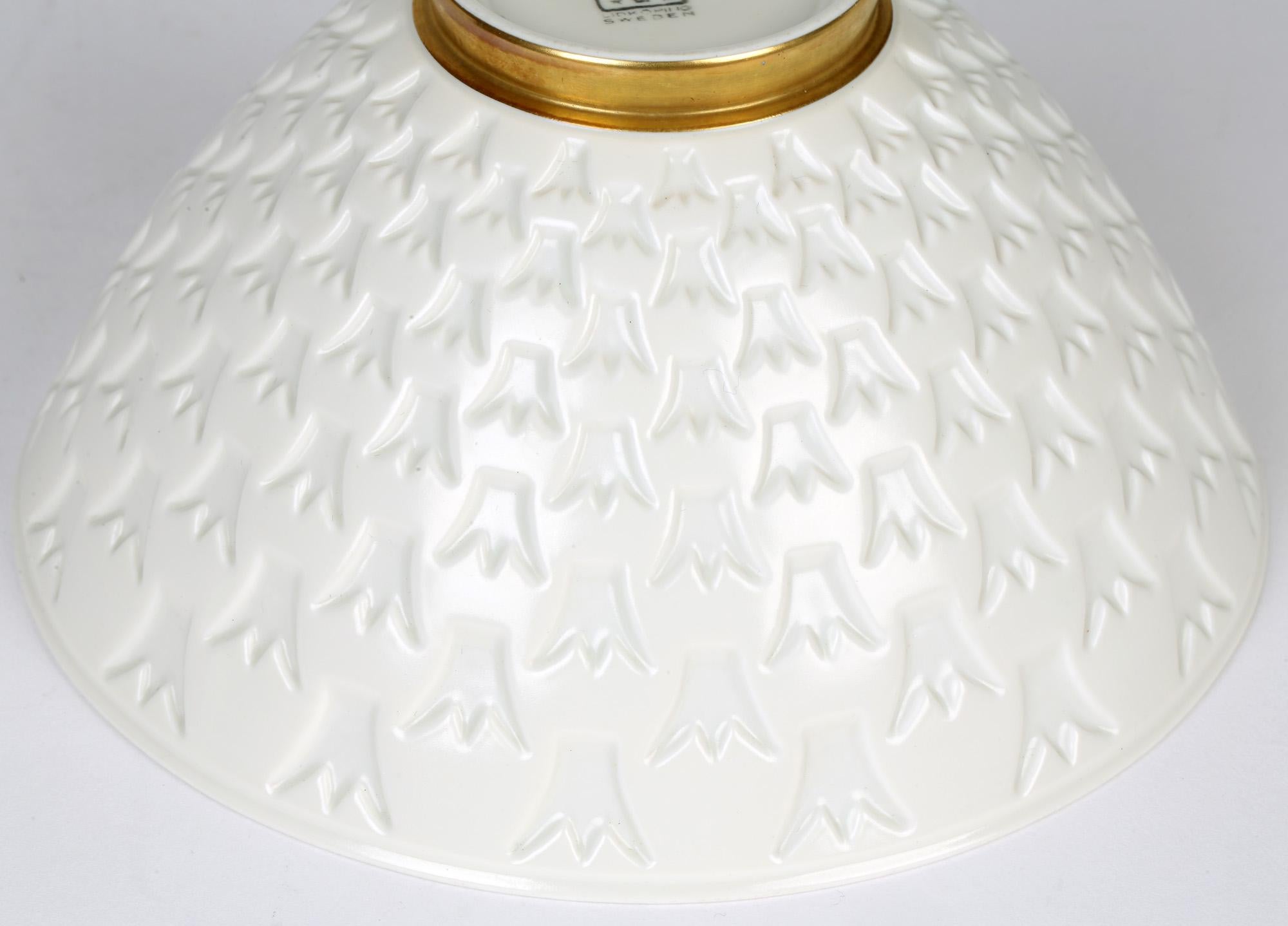 Swedish Gunnar Nylund for Rörstrand Porcelain Crown Window Bowl For Sale