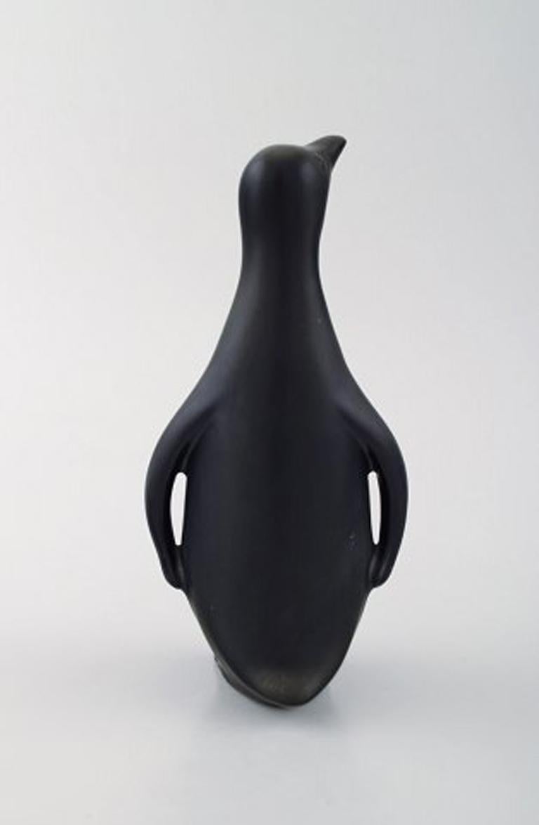 Scandinavian Modern Gunnar Nylund for Rörstrand / Rorstrand, Sweden, Stoneware Figure of Penguin