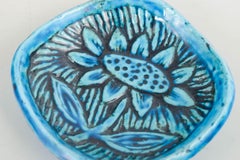 Gunnar Nylund for Rörstrand. Small ceramic dish with turquoise-blue glaze.