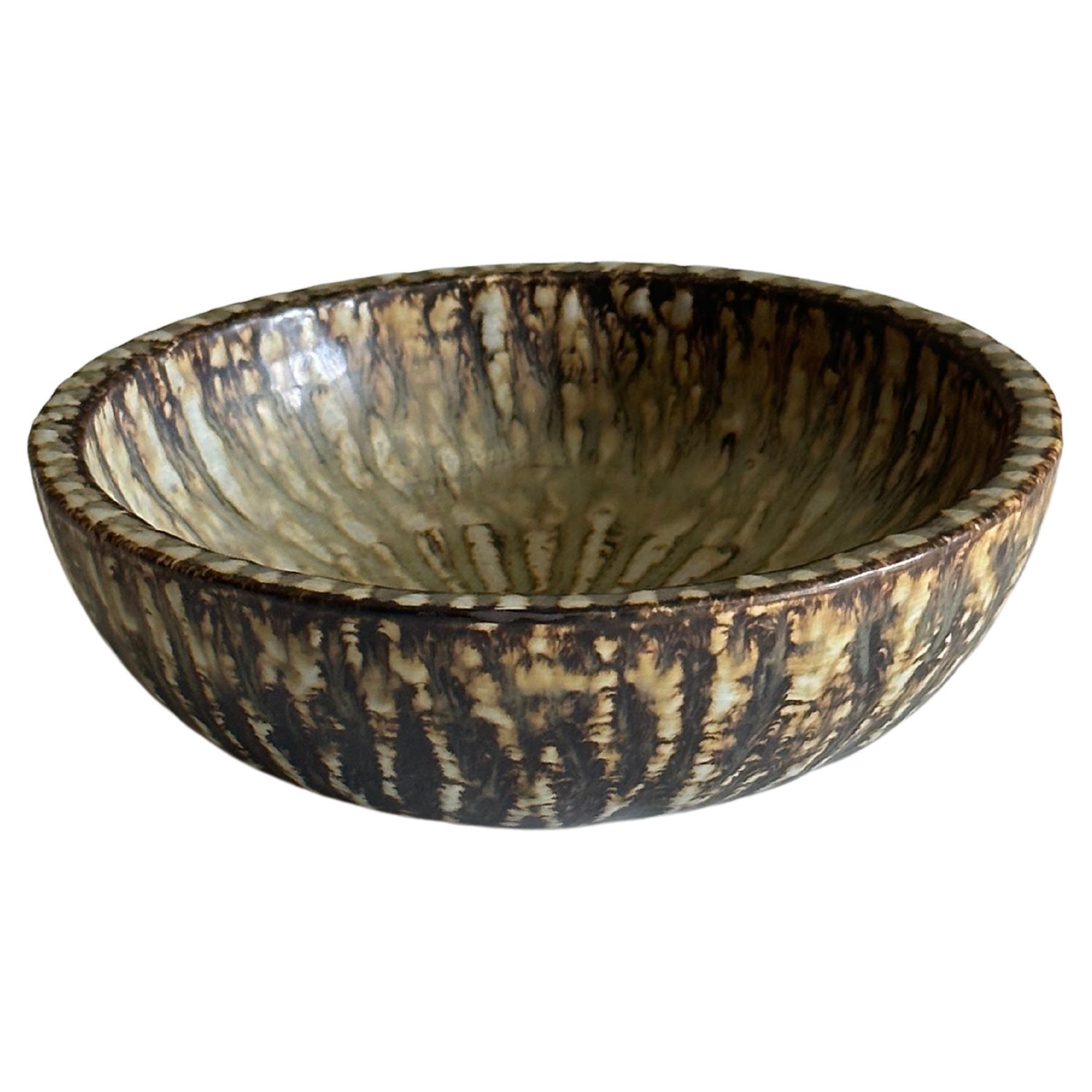 Gunnar Nylund for Rörstrand Stoneware Bowl For Sale