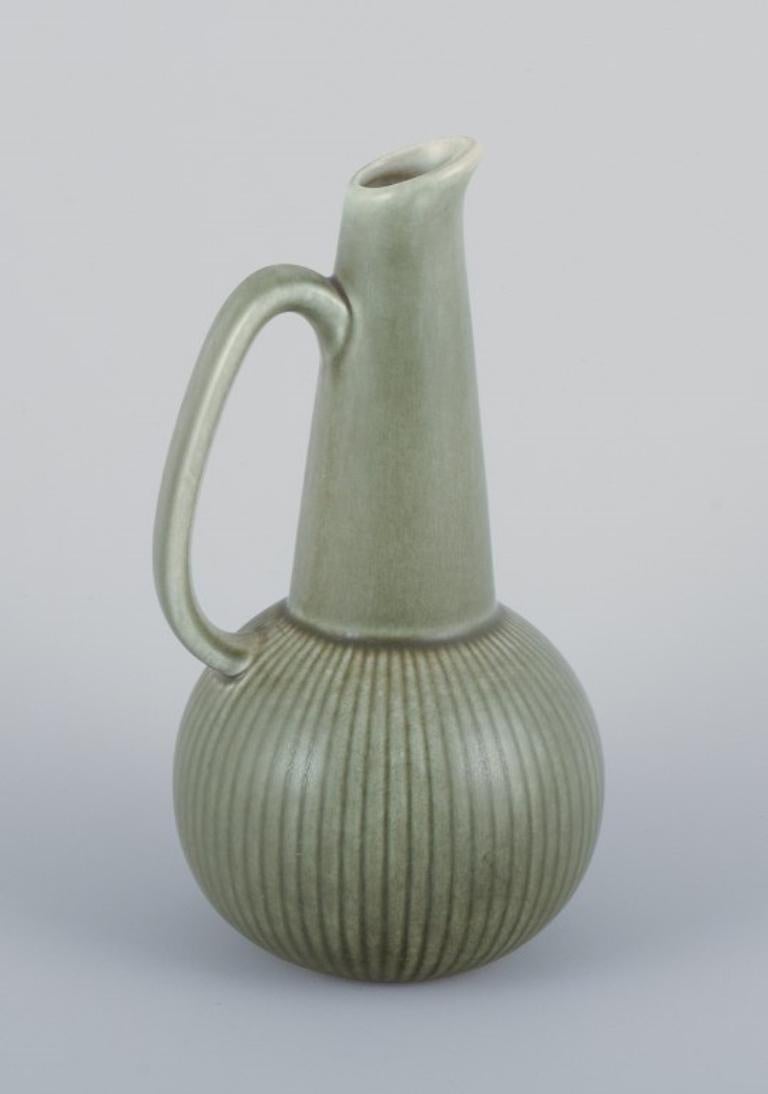 Scandinavian Modern Gunnar Nylund for Rörstrand, Sweden. Pair of Ritzi ceramic pitchers. 1960s For Sale
