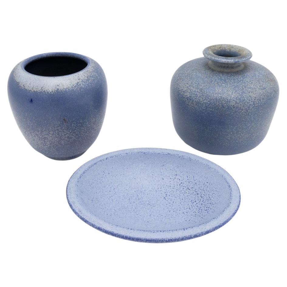 Gunnar Nylund for Rörstrand, two vases and platter, Scandinavian design