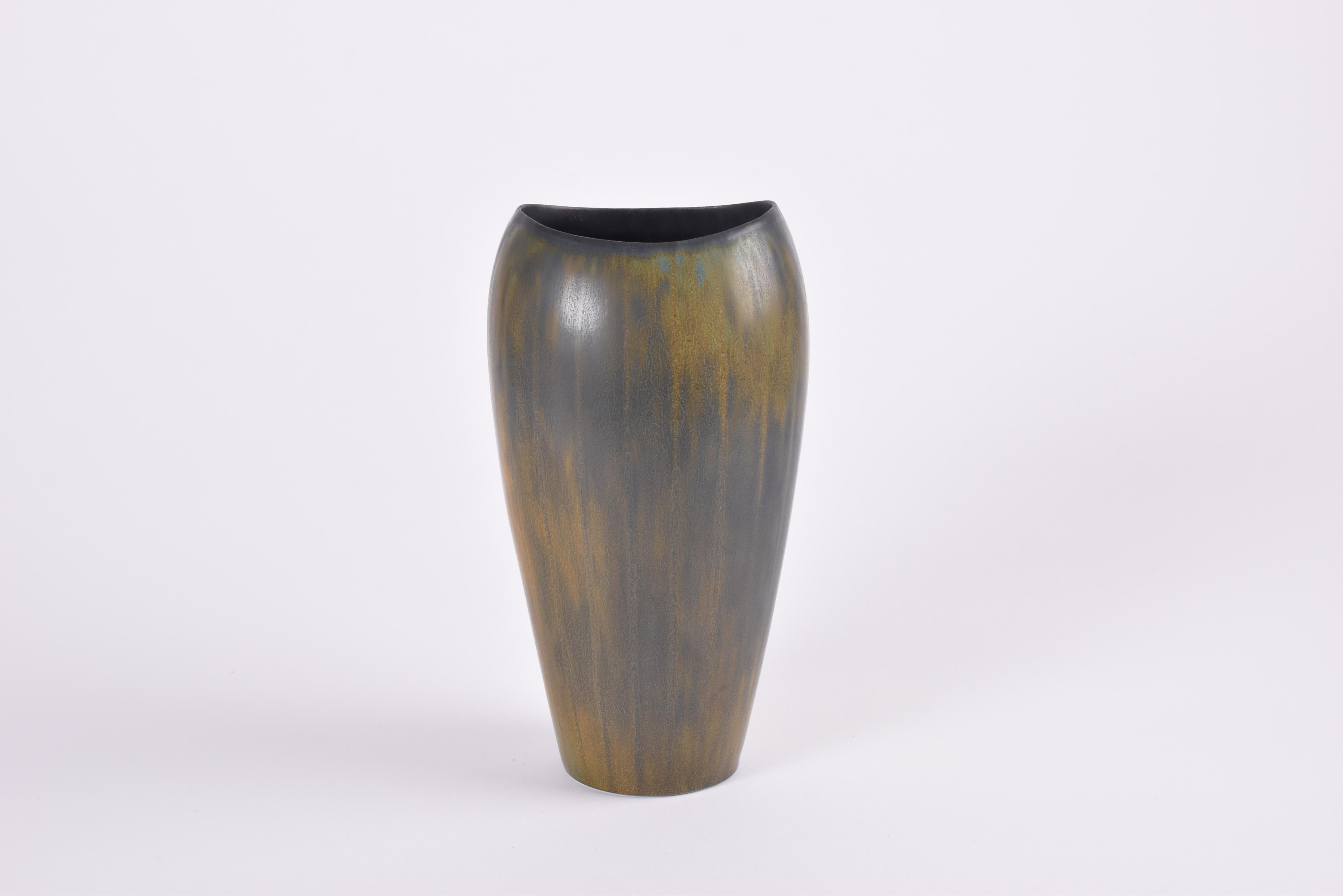 Swedish Gunnar Nylund for Rörstrand Vase AXZ, Midcentury Scandinavian Ceramic 1960s For Sale