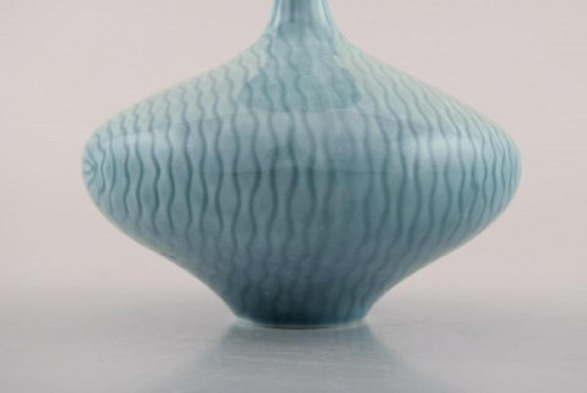 Swedish Gunnar Nylund for Rörstrand, Vase in Glazed Ceramics, Beautiful Turquoise Glaze