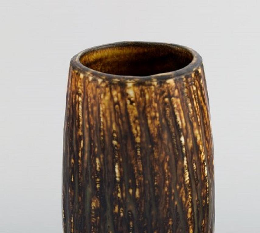 Scandinavian Modern Gunnar Nylund for Rörstrand, Vase in Glazed Stoneware, 1960s For Sale