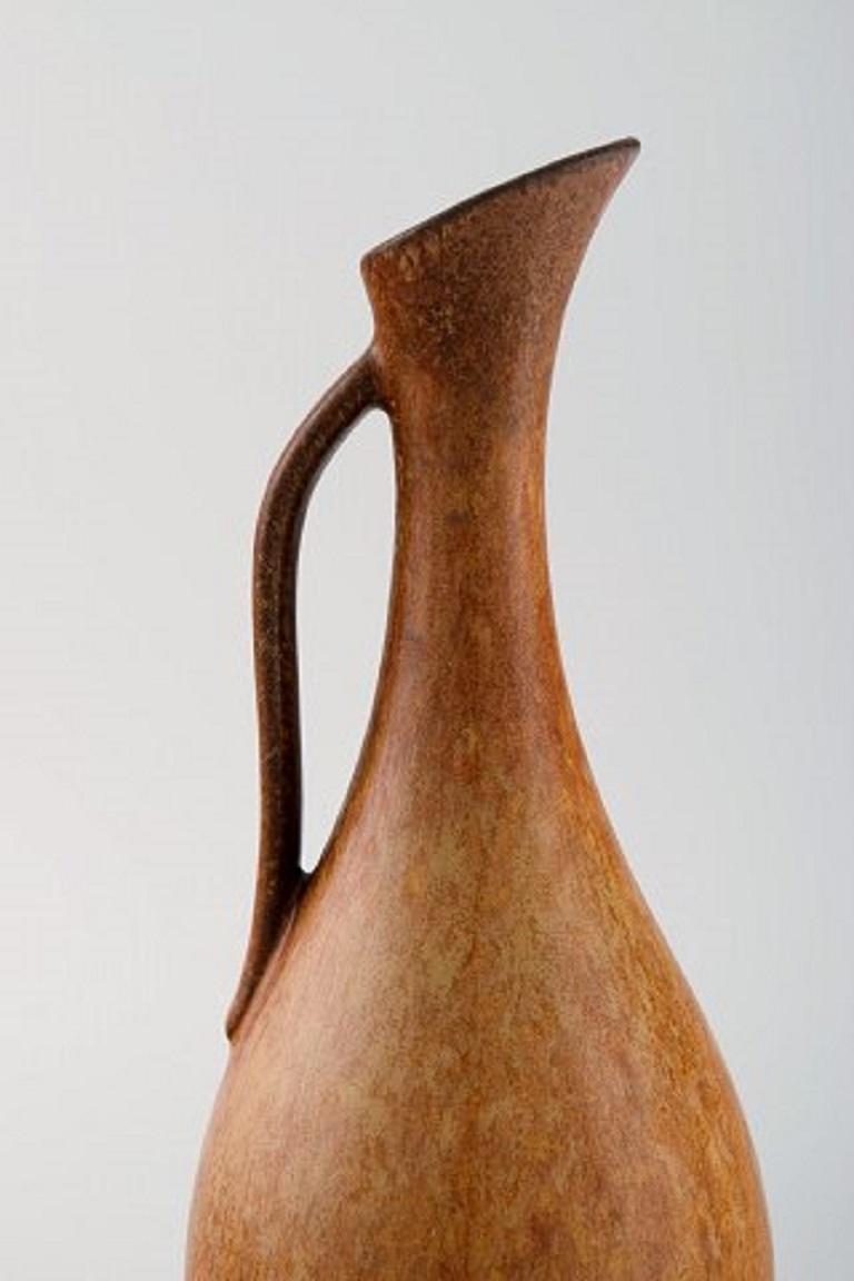 Swedish Gunnar Nylund for Rörstrand, Vase with Handle in Glazed Stoneware, 1960s