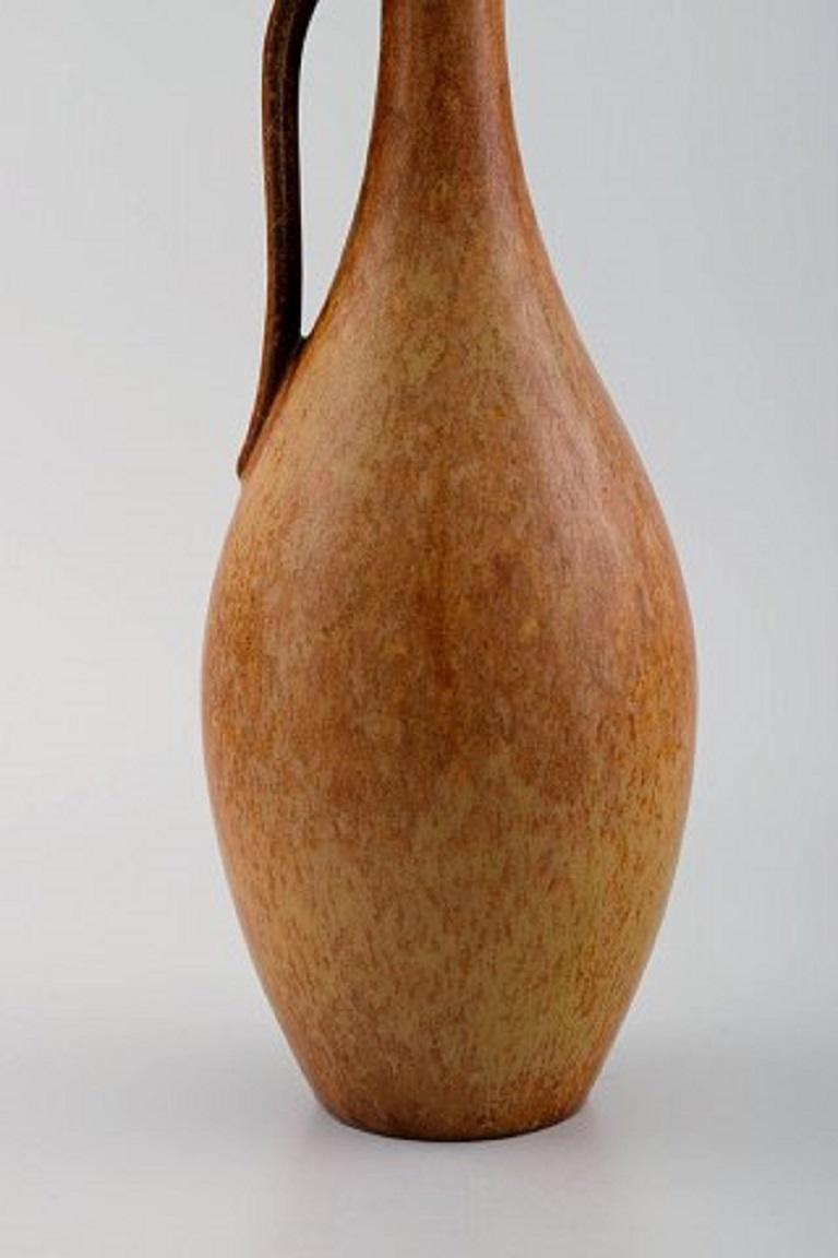 Gunnar Nylund for Rörstrand, Vase with Handle in Glazed Stoneware, 1960s In Excellent Condition In Copenhagen, DK