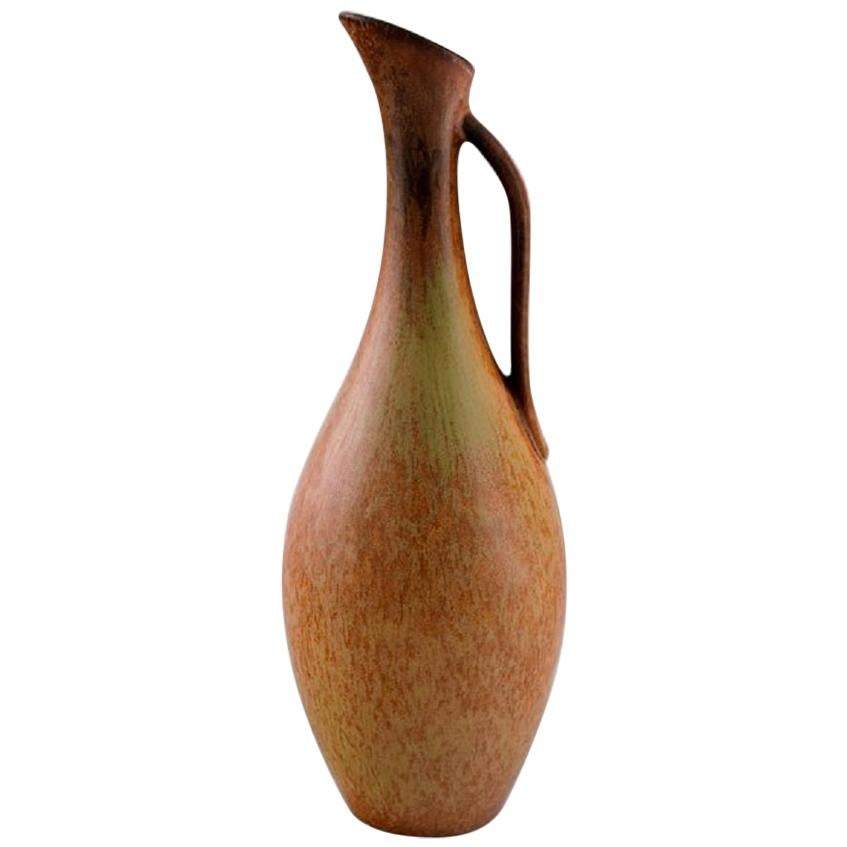 Gunnar Nylund for Rörstrand, Vase with Handle in Glazed Stoneware, 1960s