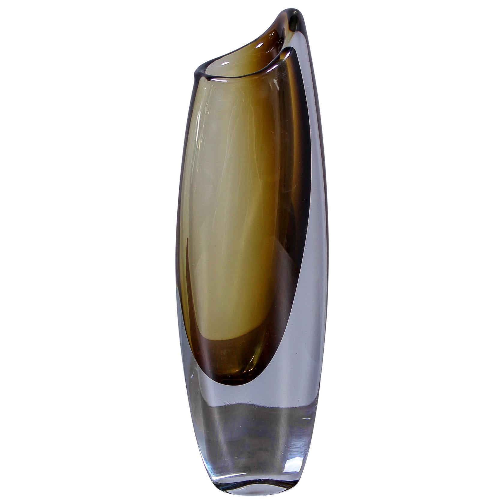 Gunnar Nylund Glass Vase by Strömbergshyttan, 1950s