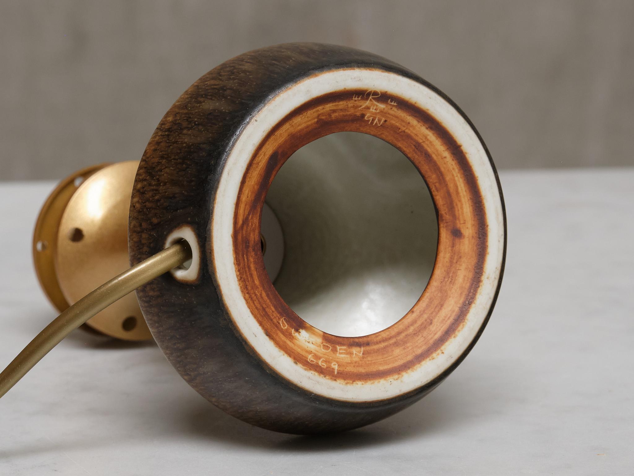 Lampada da tavolo in ceramica smaltata Gunnar Nylund, Model 669, Rörstrand, Svezia, anni '60 in vendita 3