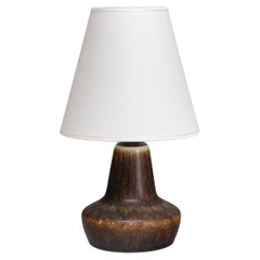 Gunnar Nylund Glazed Ceramic Table Lamp, Model 669, Rörstrand, Sweden, 1960s