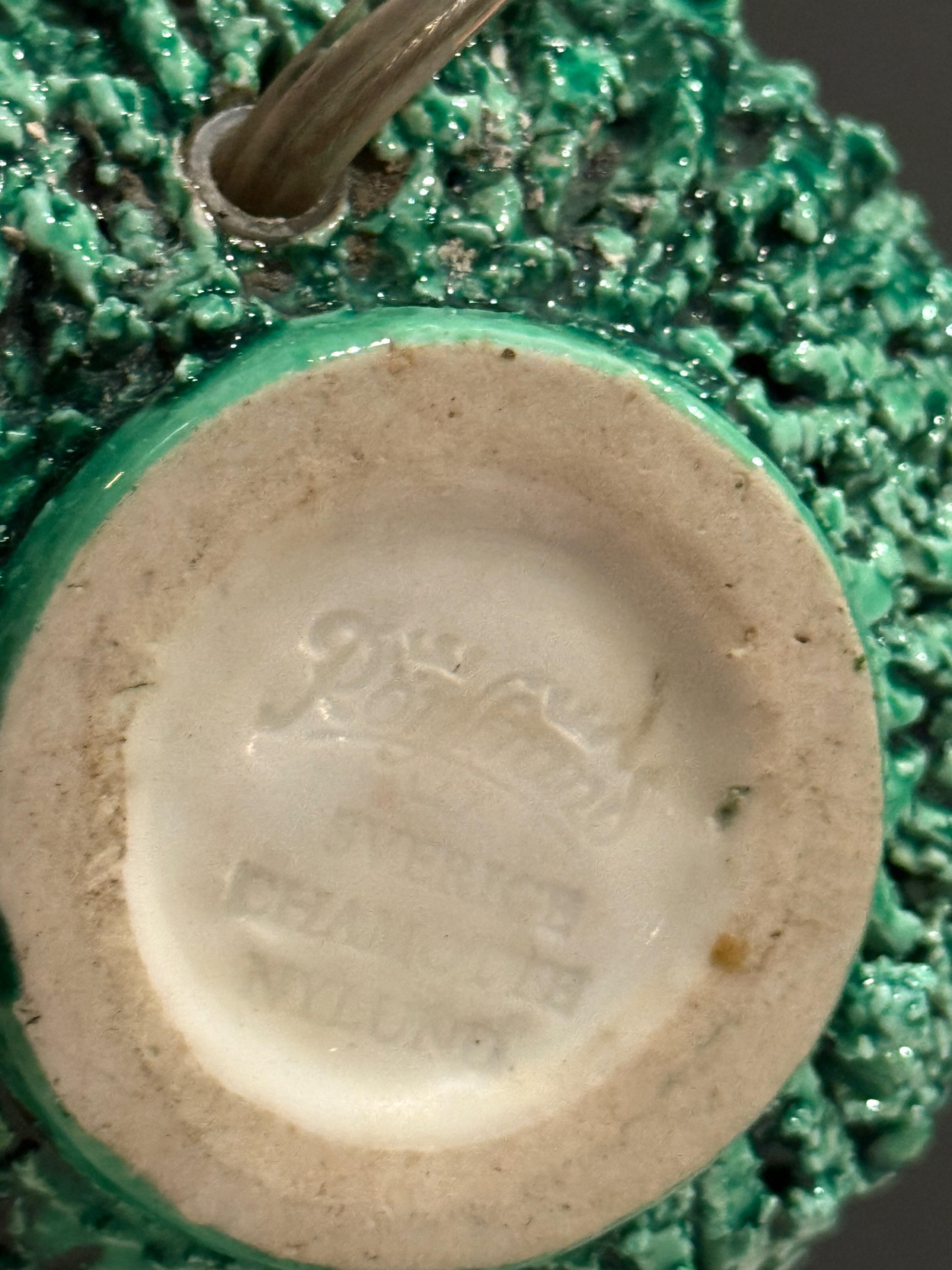 Gunnar Nylund Green Chamotte Stoneware Table Lamp. Rörstrand, 1950s. en vente 2