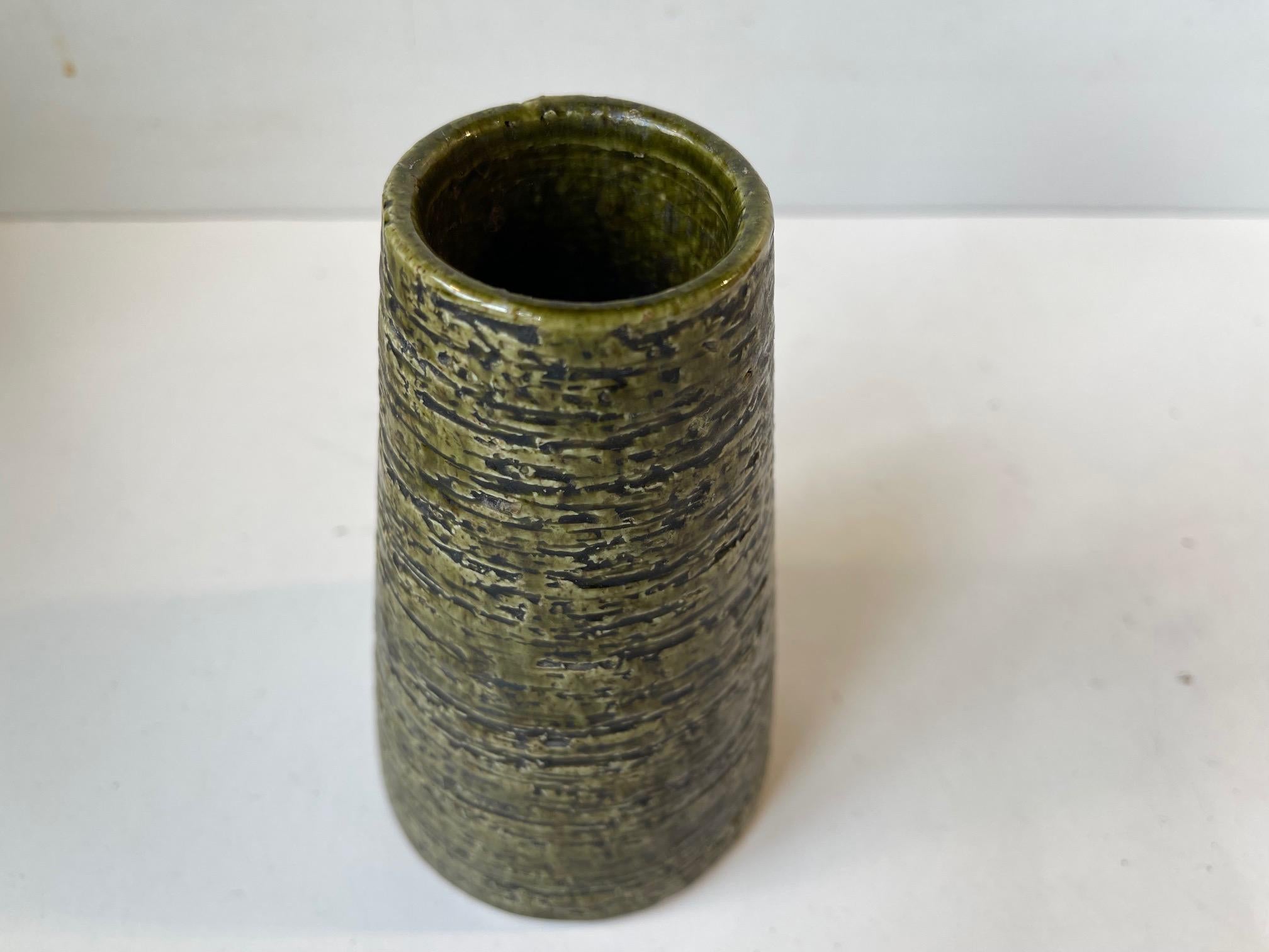 Scandinavo moderno Vaso Greene & Greene Greene di Gunnar Nylund in gres, Svezia, anni '60 in vendita