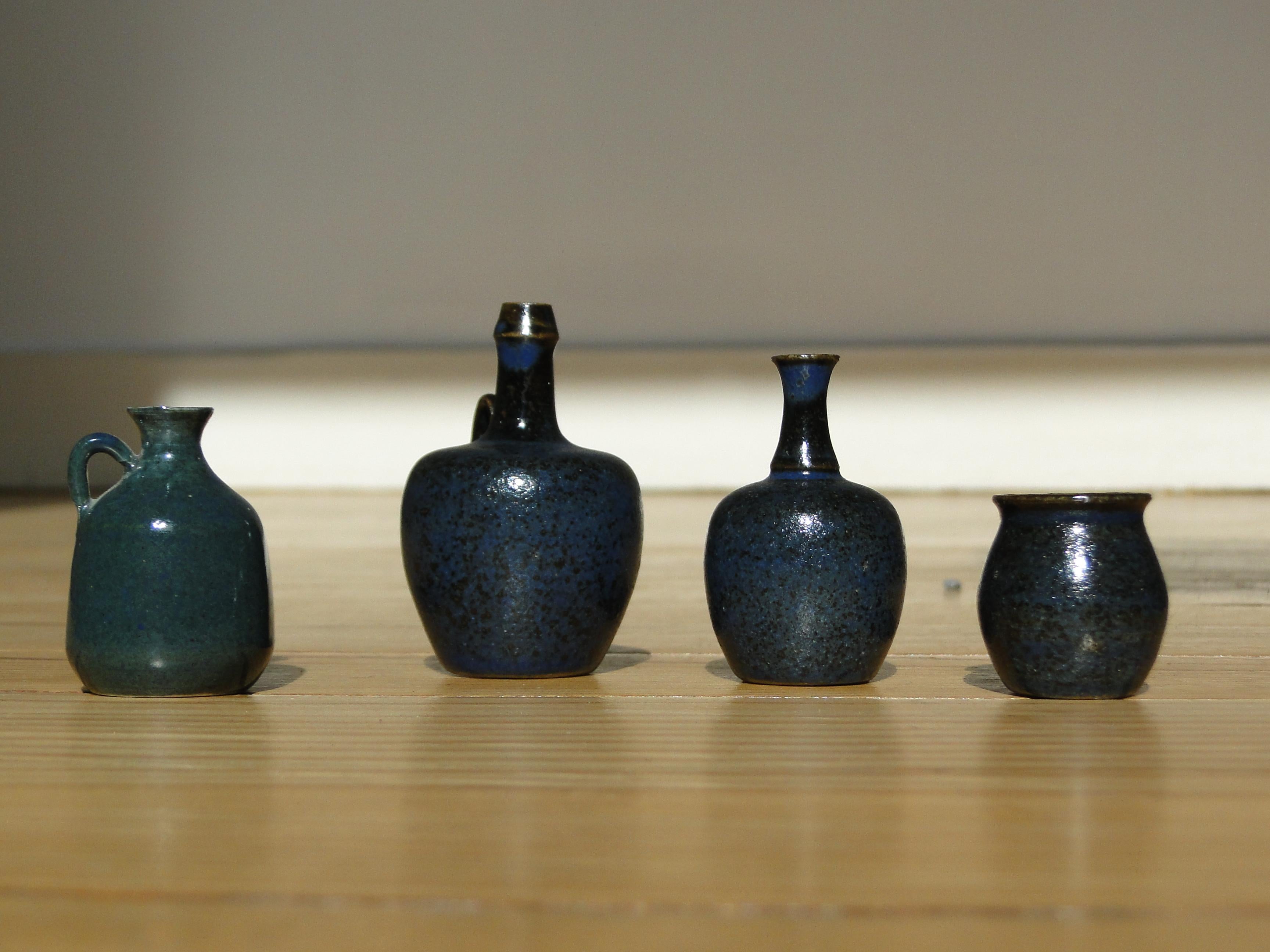  Gunnar Nylund, Hardo, Höga, Set of Seven Miniature Ceramics Sweden For Sale 11
