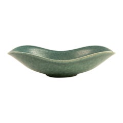 Gunnar Nylund Jade Green Glazed "ARF" Bowl Signed Rörstrand - Sweden 1950s