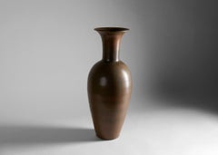 Gunnar Nylund, Large Brown Glazed Vase, Sweden, 1960s