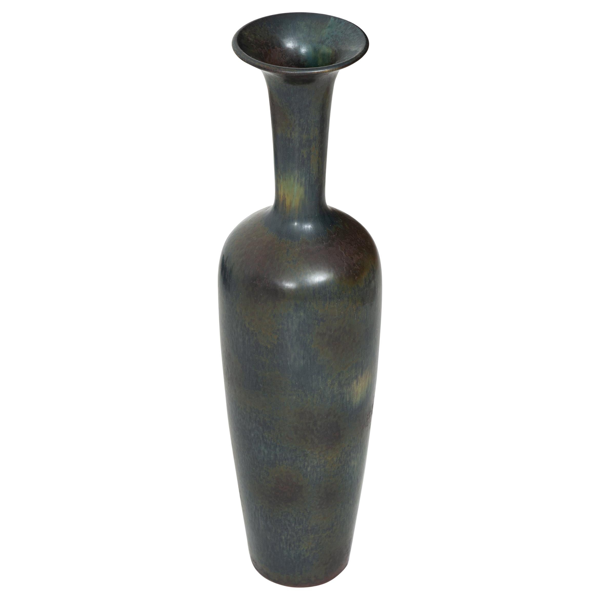 Gunnar Nylund Large Ceramic Floor Vase Produced by Rörstrand in Sweden