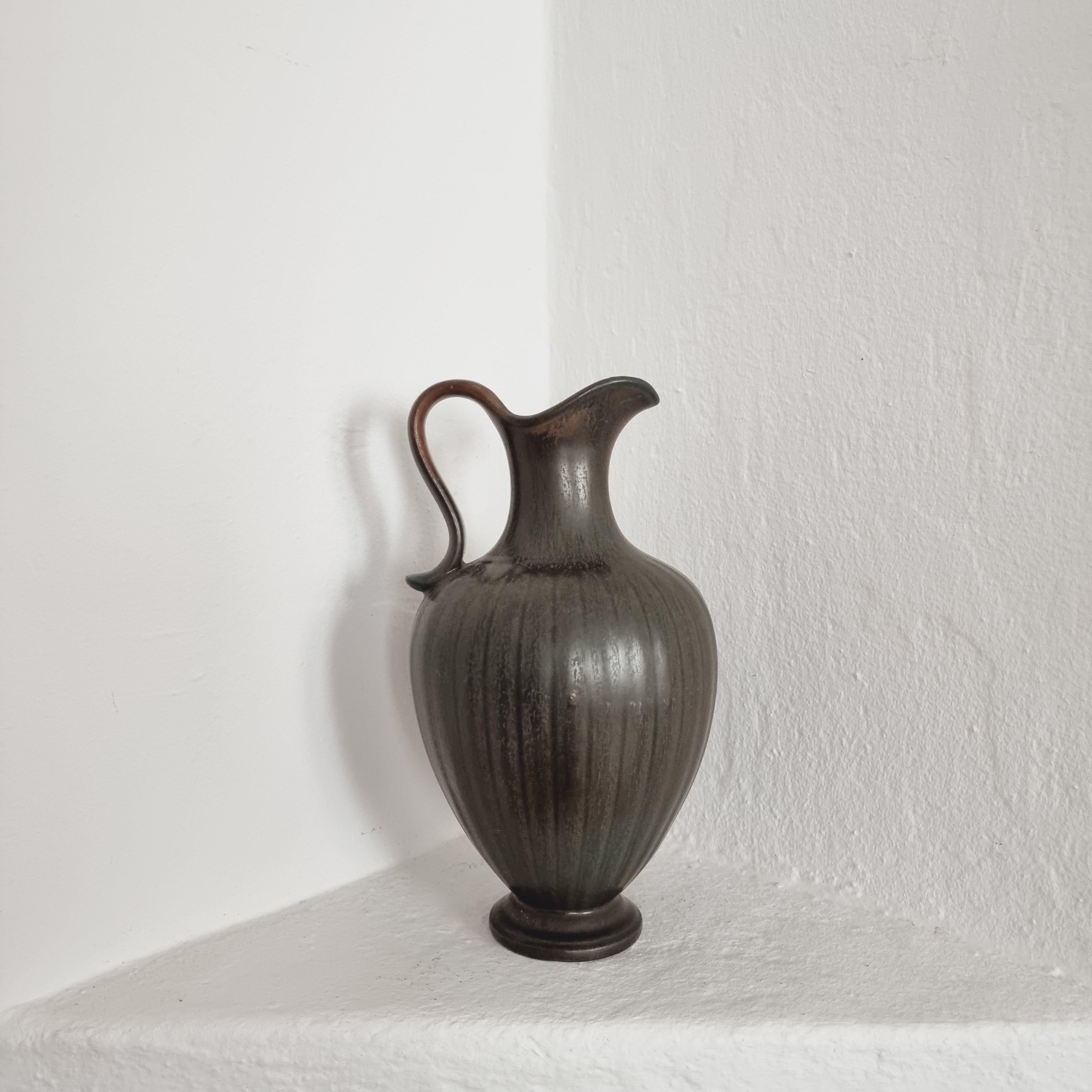 Swedish Gunnar Nylund, Large Decorative Ceramic Vase / Carafe, Scandinavian Modern