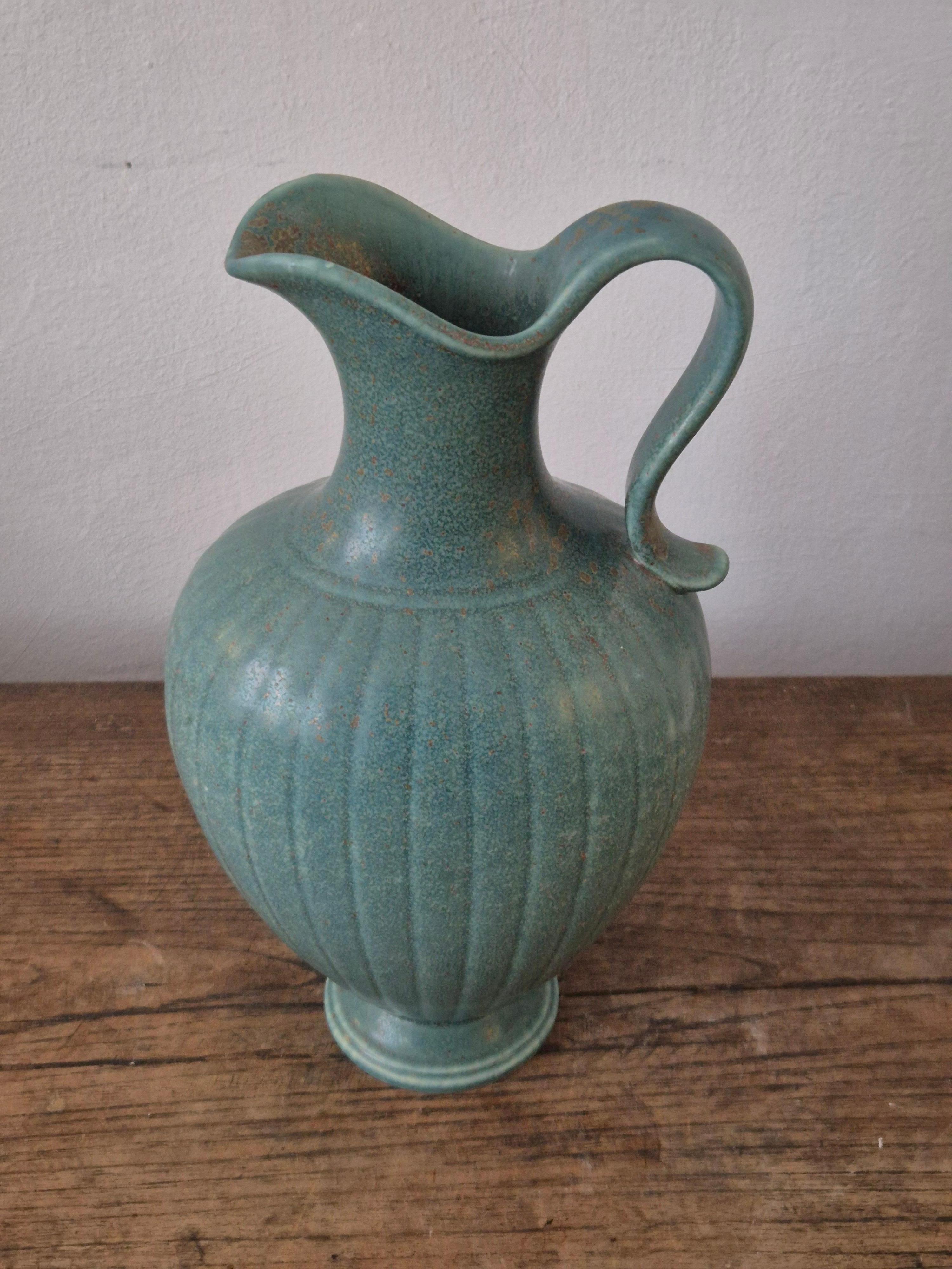Swedish Gunnar Nylund, Large Decorative Ceramic Vase / Carafe, Scandinavian Modern For Sale