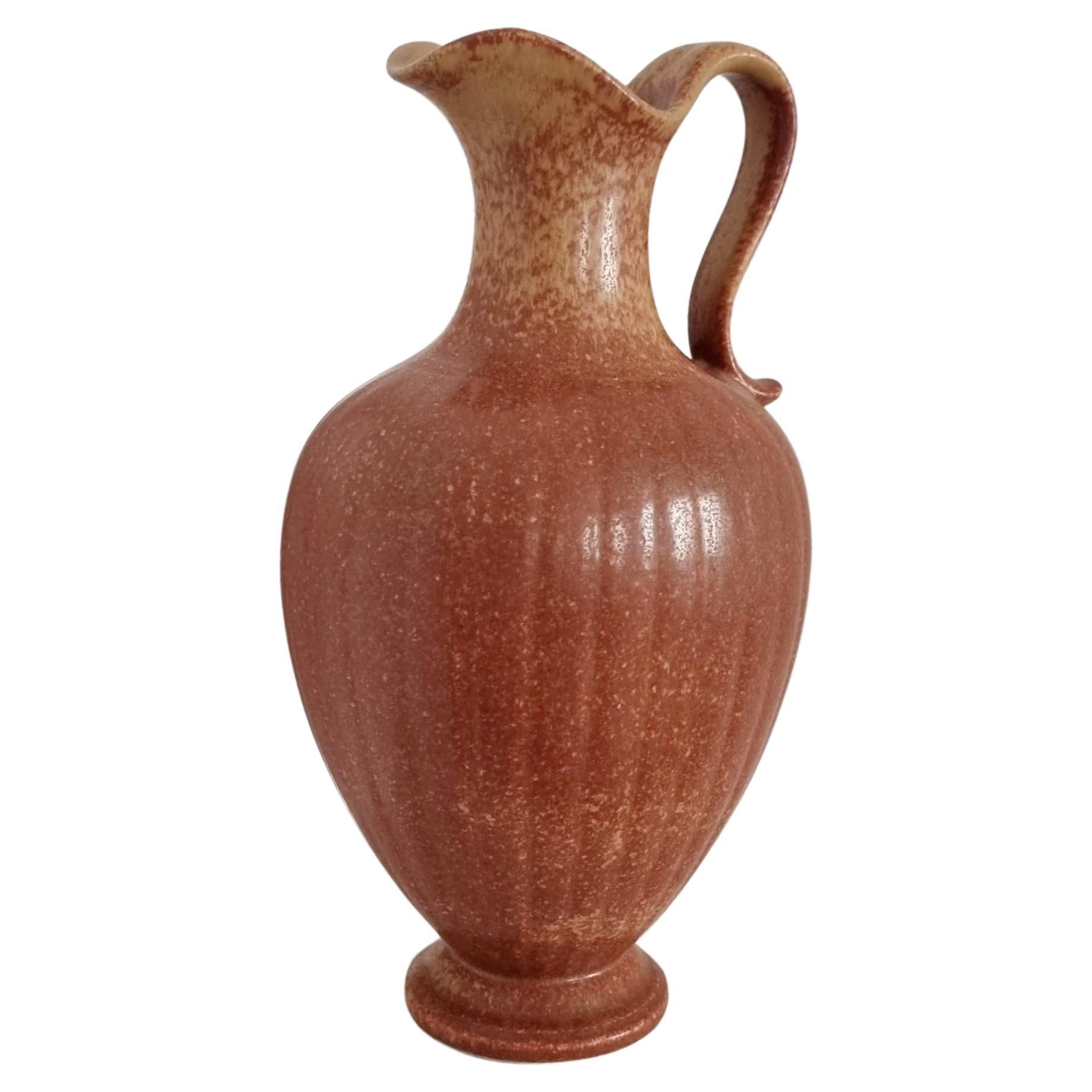 Gunnar Nylund, Large Decorative Ceramic Vase / Carafe, Scandinavian Modern For Sale