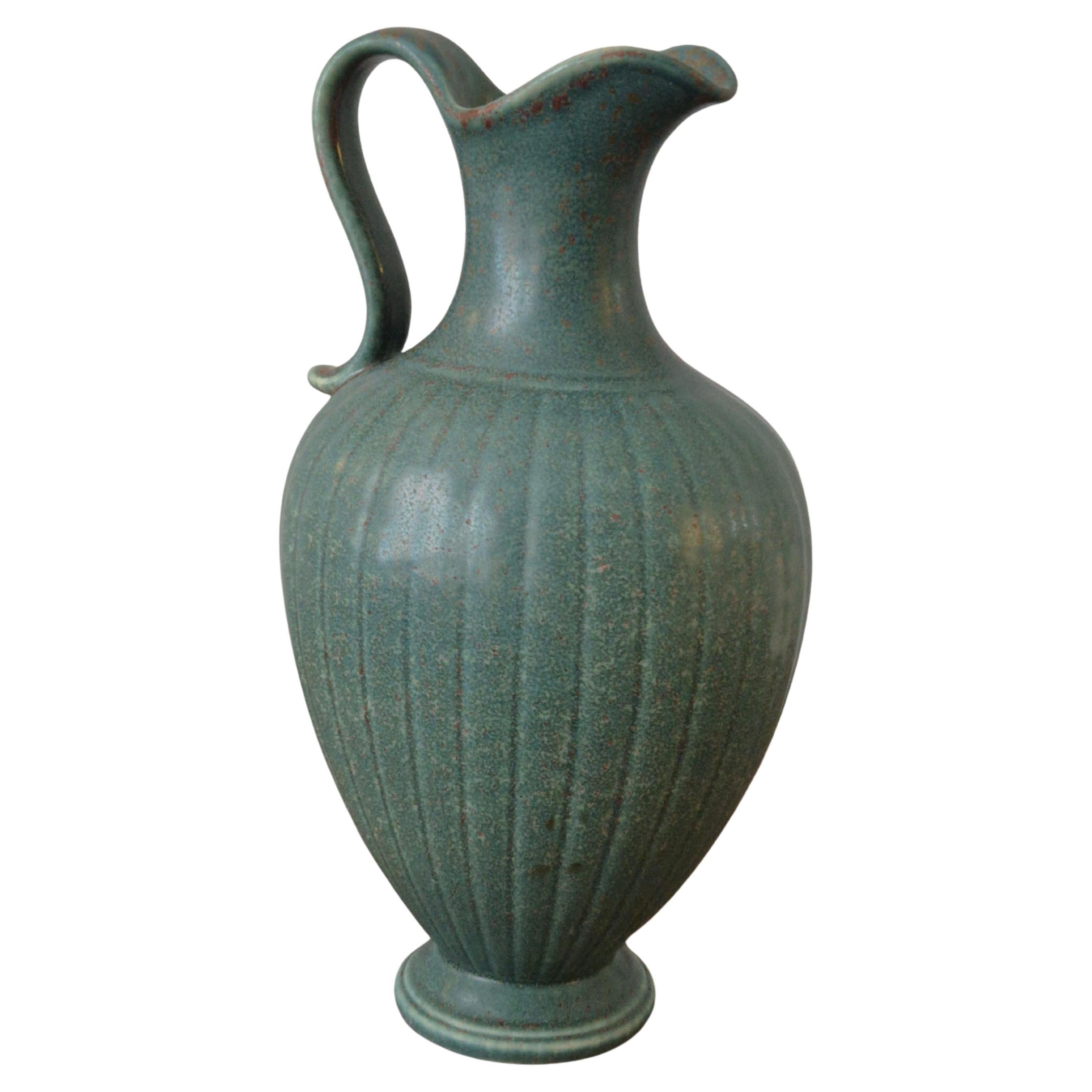 Gunnar Nylund, Large Decorative Ceramic Vase / Carafe, Scandinavian Modern For Sale