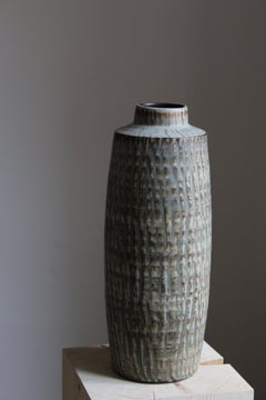 Gunnar Nylund, Large Floor Vase, Glazed Stoneware, Rörstand, Sweden, 1950s