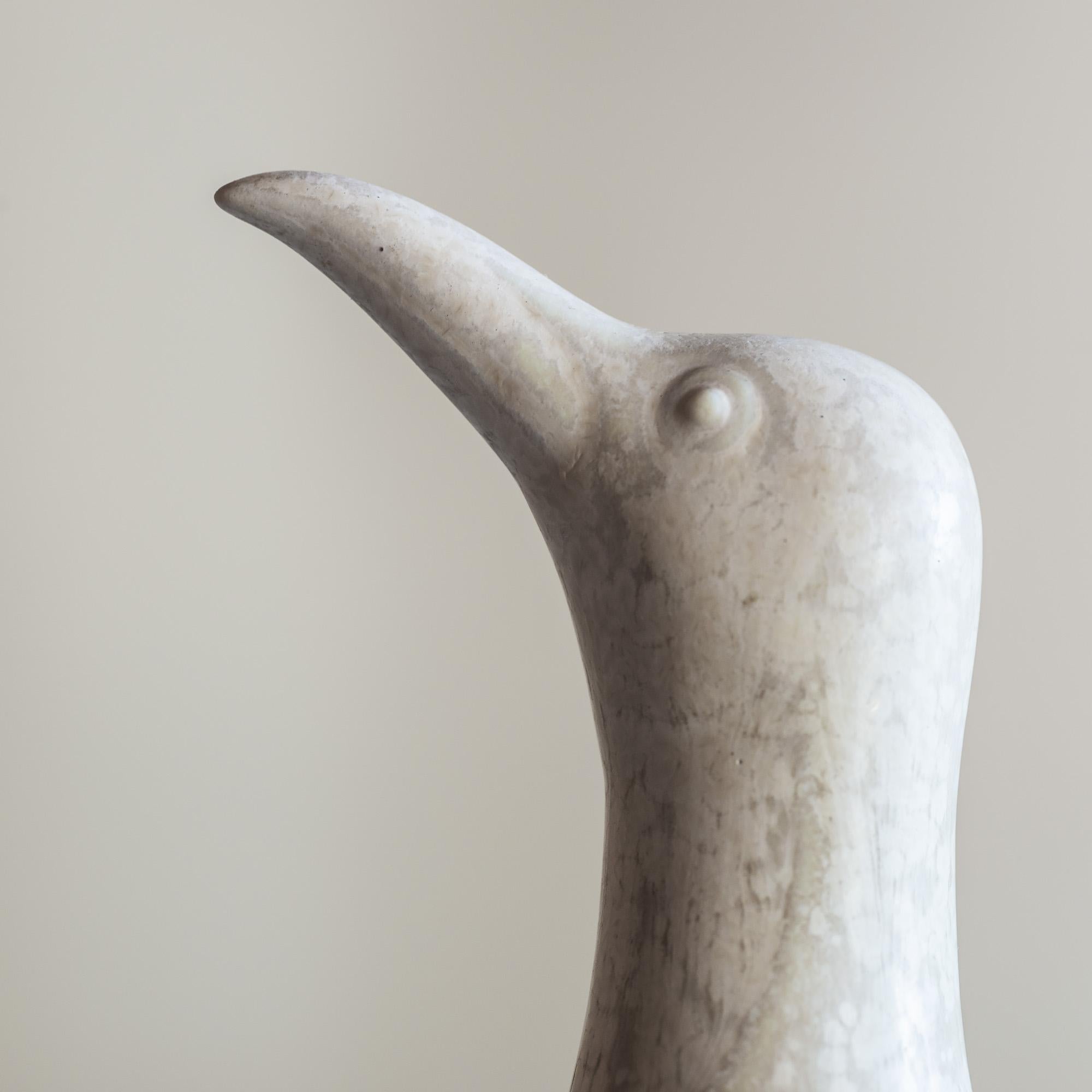 Swedish Gunnar Nylund Large Penguin in Snow-White Glaze for Rörstrand, 1950s