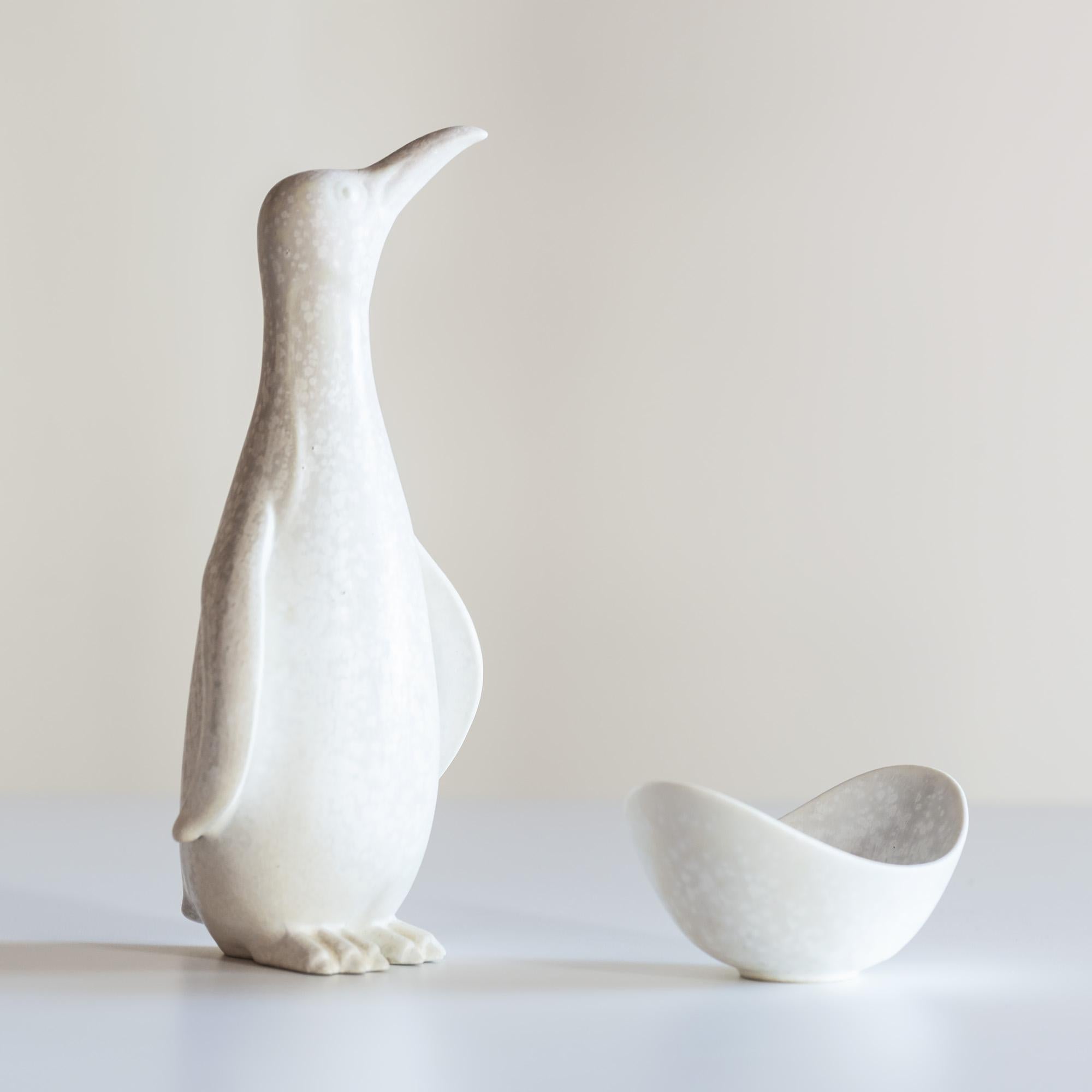 Mid-20th Century Gunnar Nylund Large Penguin in Snow-White Glaze for Rörstrand, 1950s