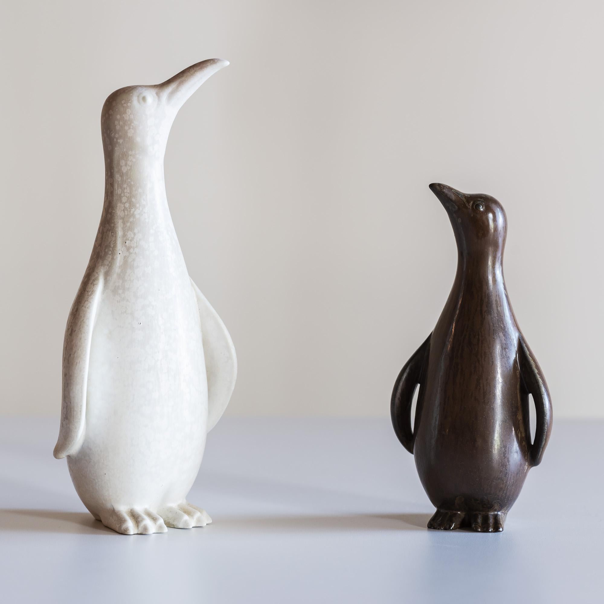 Ceramic Gunnar Nylund Large Penguin in Snow-White Glaze for Rörstrand, 1950s