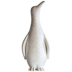Vintage Gunnar Nylund Large Penguin in Snow-White Glaze for Rörstrand, 1950s