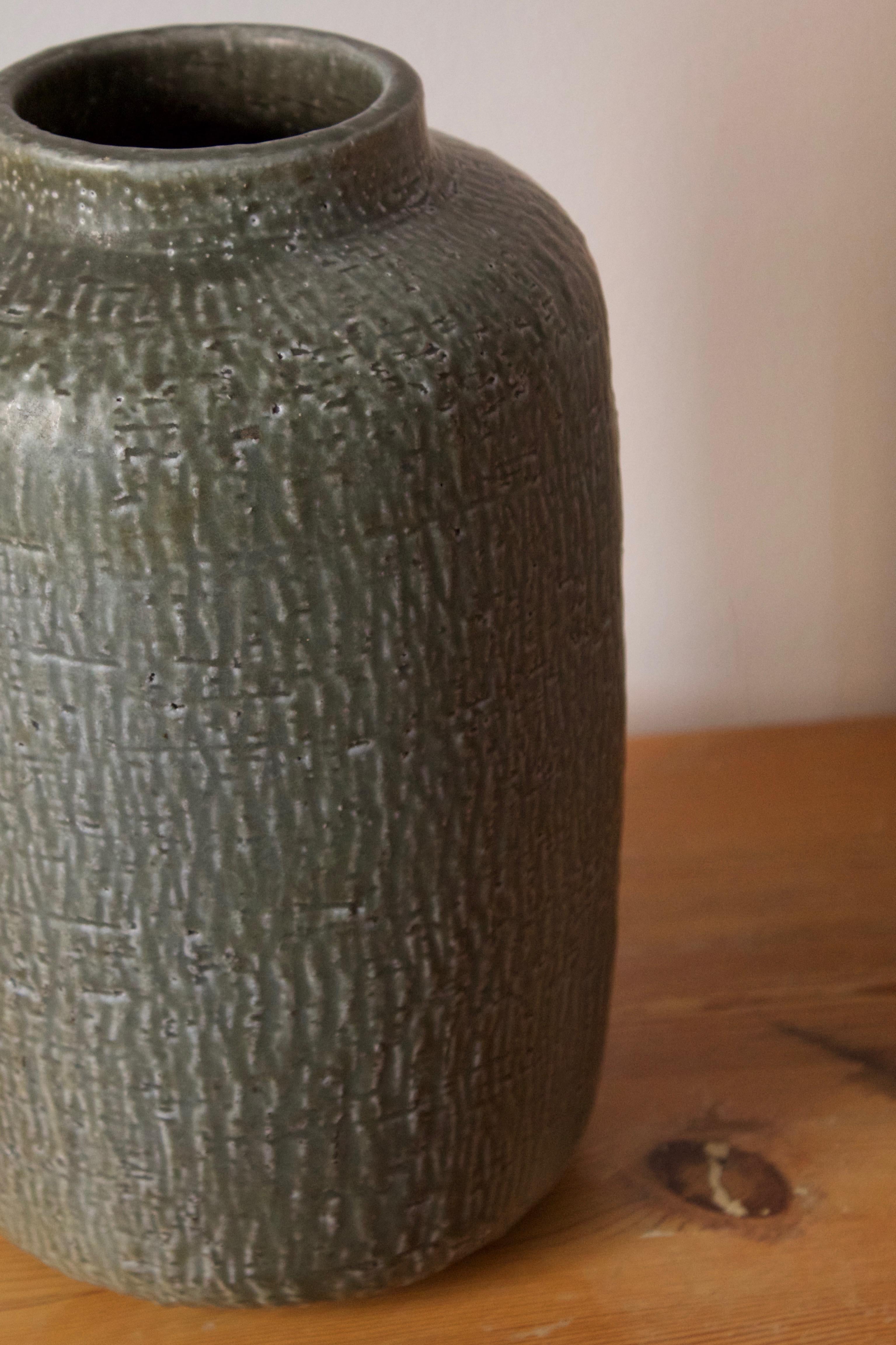 Danish Gunnar Nylund, Large Vase, Glazed Stoneware, Nymølle, Denmark, 1960s