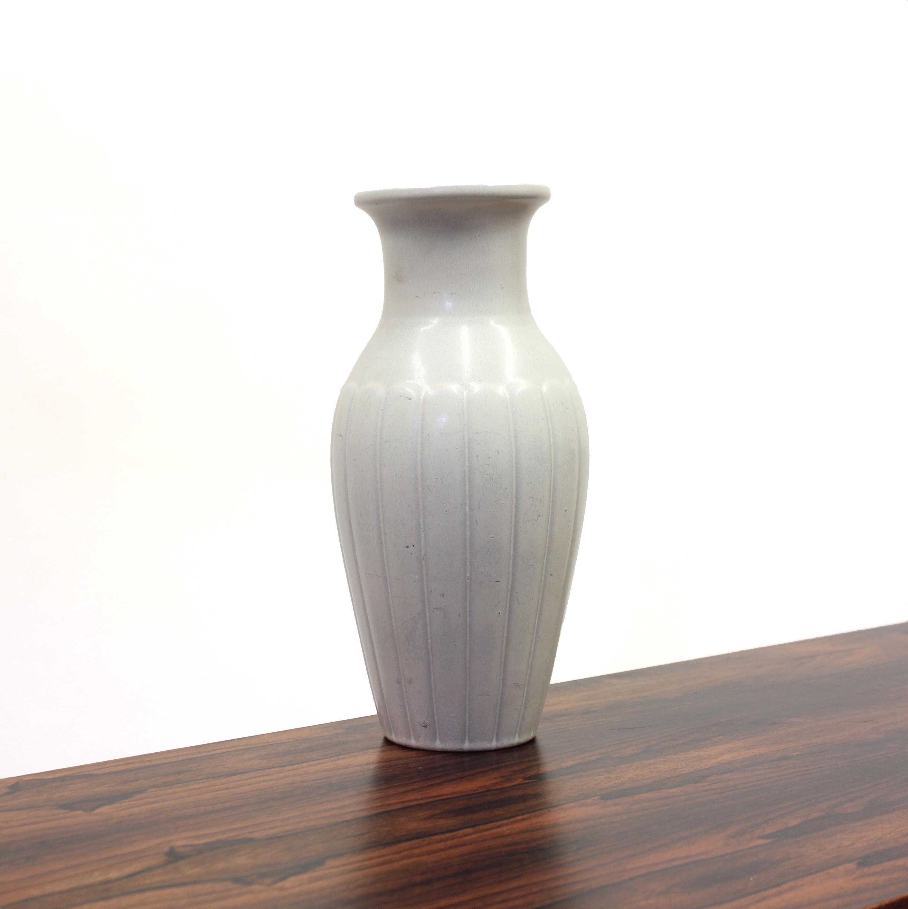 Grès Gunnar Nylund, grand vase blanc, Rrstrand, années 1950