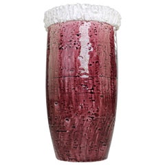 Gunnar Nylund, vase en porcelaine Chamotte magenta pour Rorstrand, années 1950