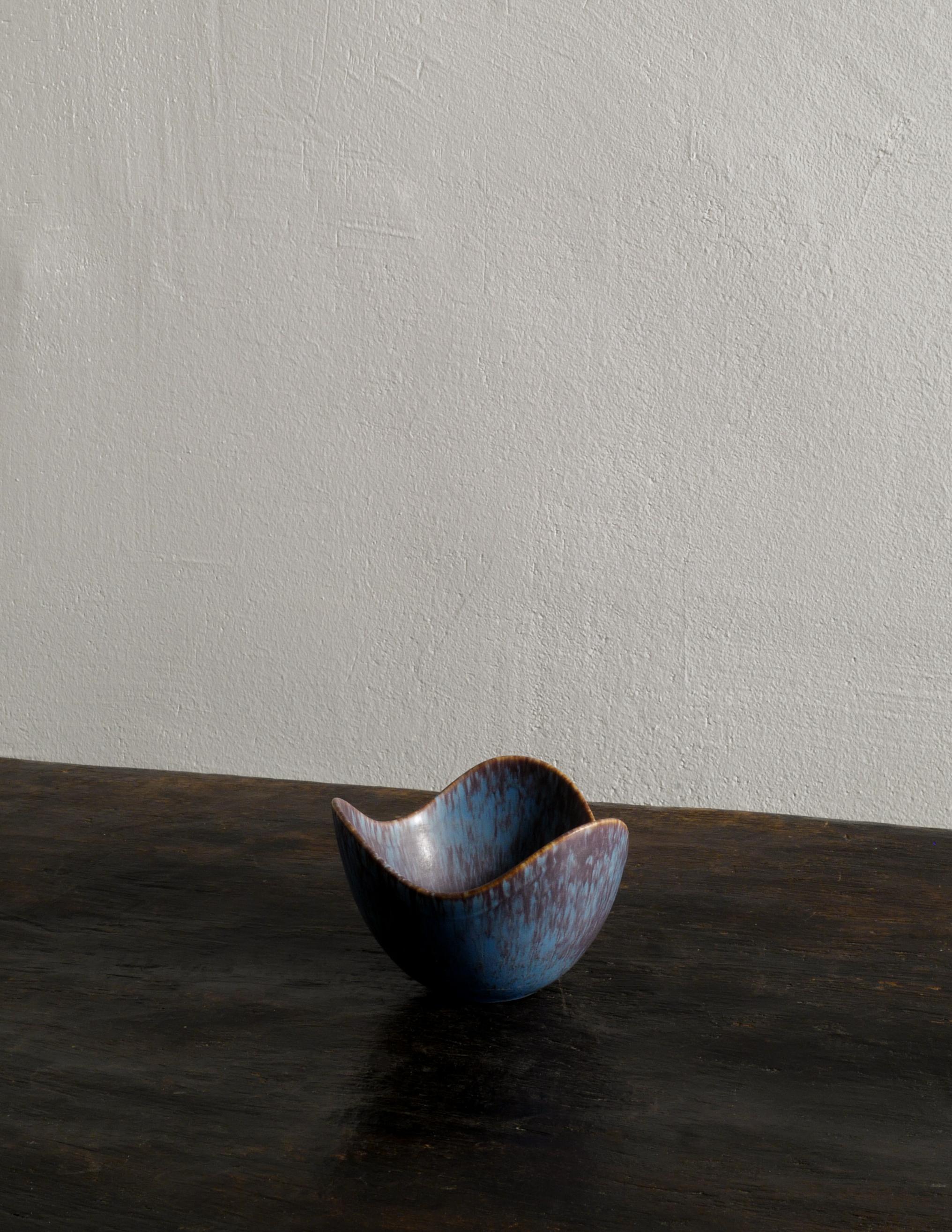 Swedish Gunnar Nylund Mid-Century Ceramic Bowl Vase by Rörstrand in Sweden, 1950s