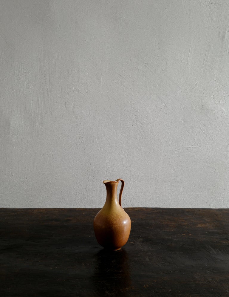 Scandinavian Modern Gunnar Nylund Mid-Century Ceramic Jar Pitcher for Rörstrand Sweden, 1950s For Sale