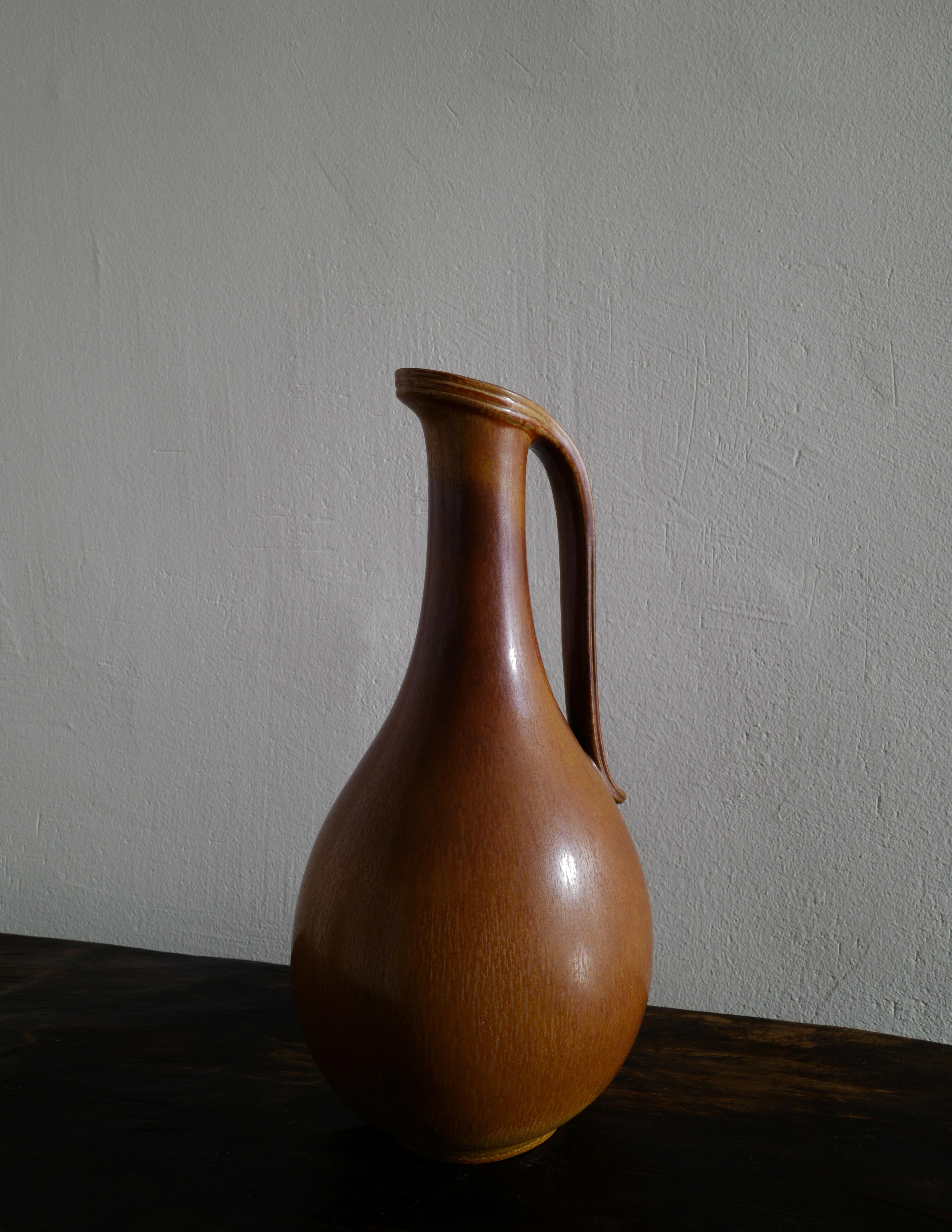 Scandinavian Modern Gunnar Nylund Mid-Century Ceramic Jar Pitcher for Rörstrand Sweden 1950s For Sale