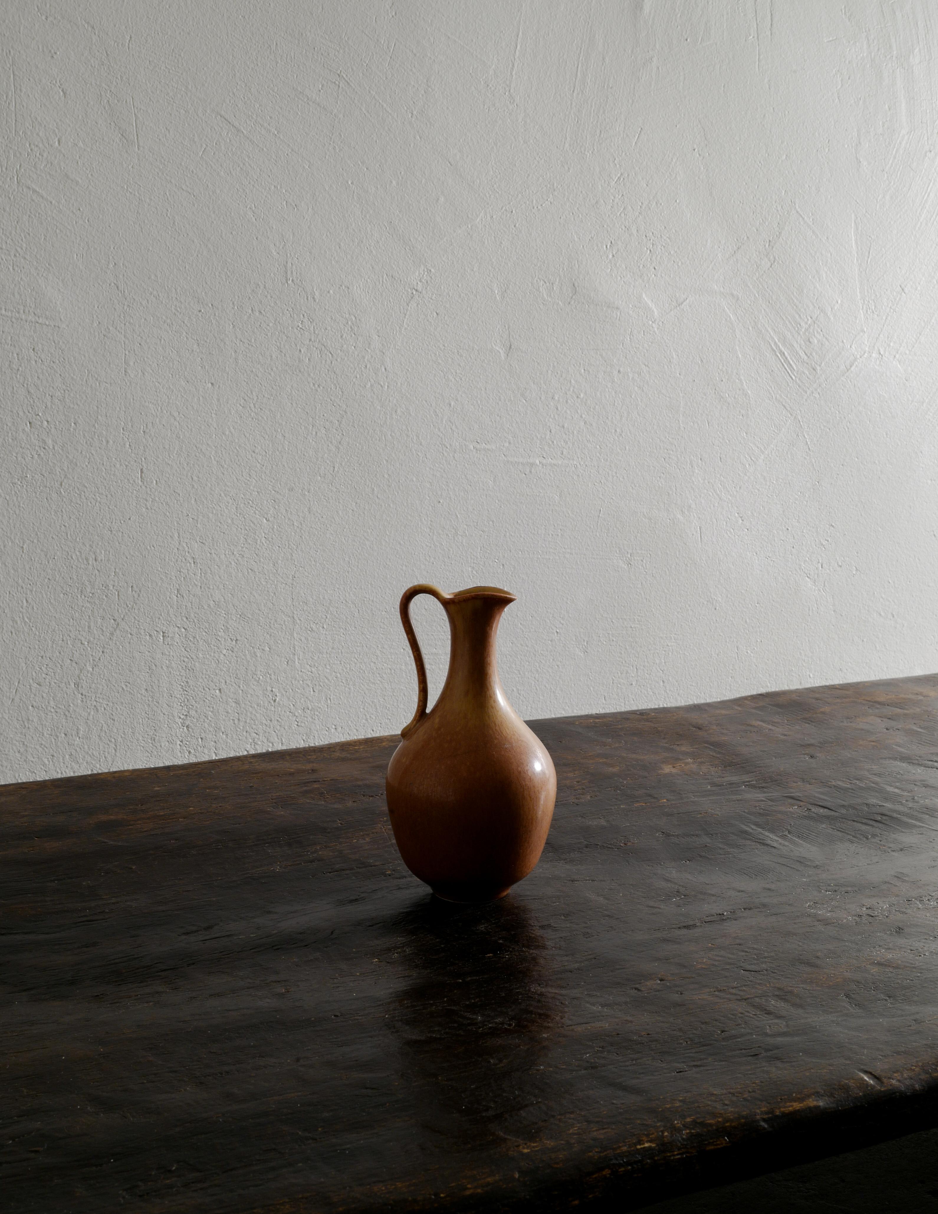 Gunnar Nylund Mid-Century Ceramic Jar Pitcher for Rörstrand Sweden, 1950s In Good Condition For Sale In Stockholm, SE