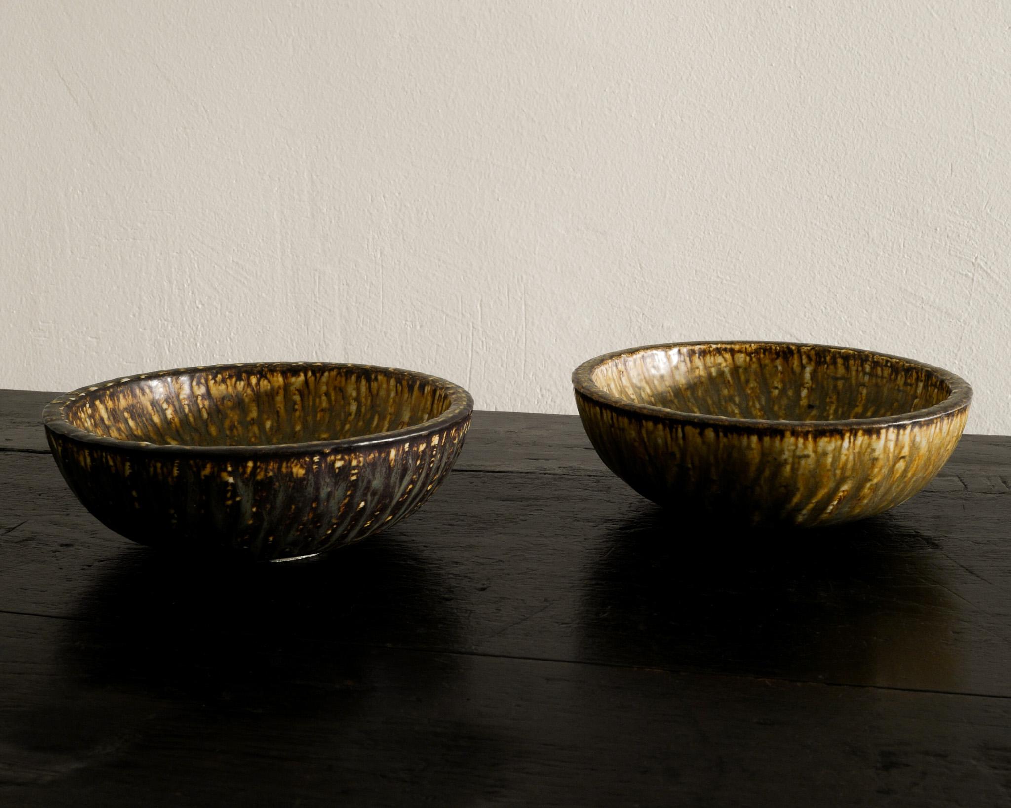 Rare pair of mid century ceramic bowls / dishes from the 
